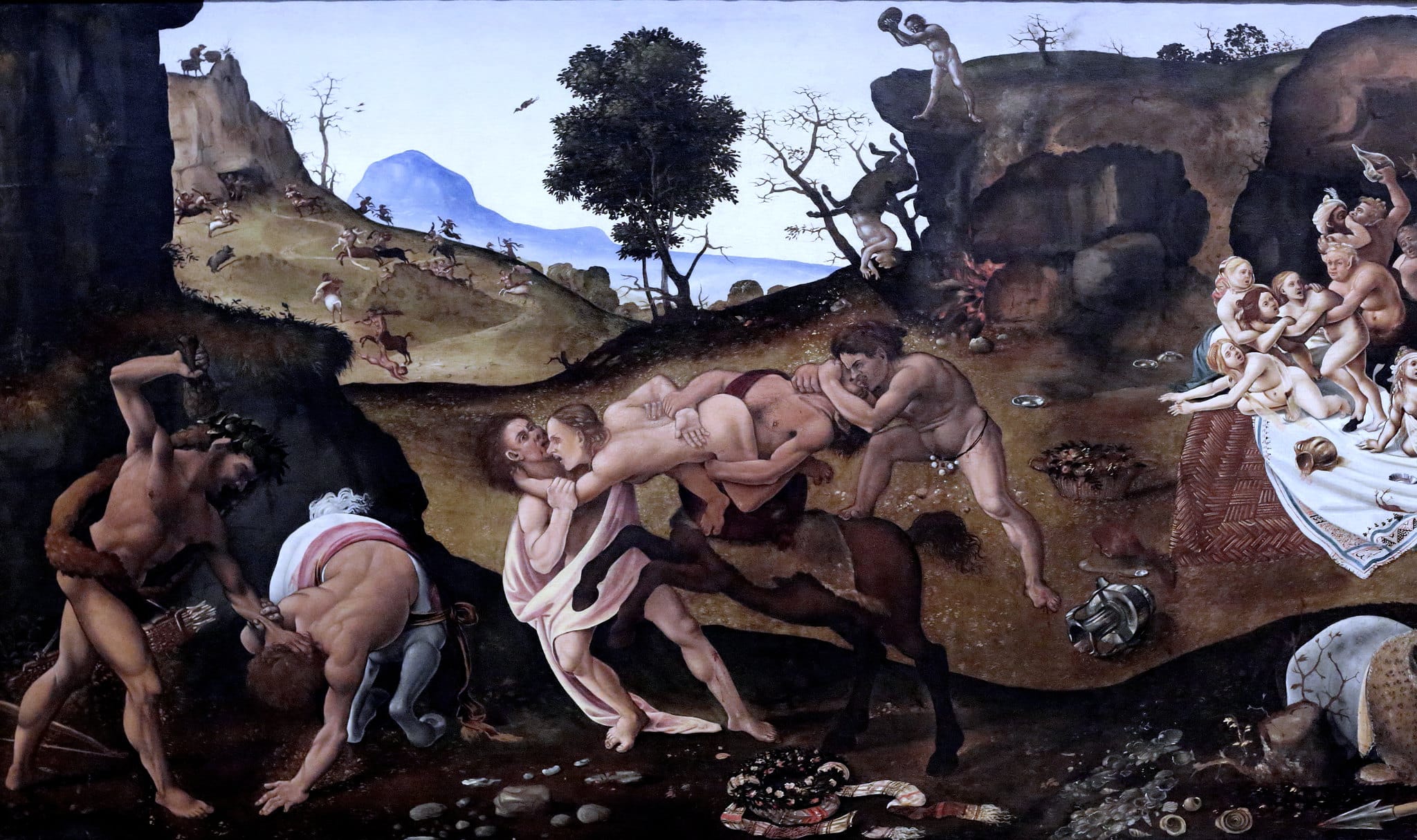 Piero di Cosimo. 1462-1522. Floransa. Lapitler ve Kentaurlar arasındaki mücadele. Ulusal Galeri, Londra. 