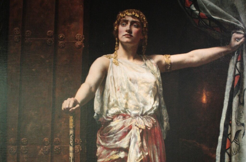 John Collier'in Clytemnestra tablosu, 1882