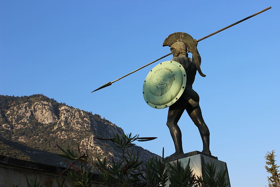 Leonidas'ın Sparta, Yunanistan'daki heykeli.