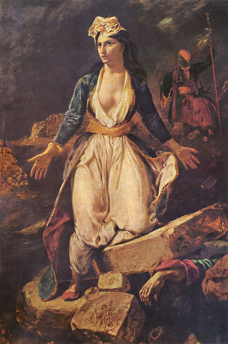 Delacroix Missolonghi Yunanistan tablosu